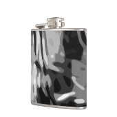 Trendy Black White Grey Abstract Pattern Heupfles (Links)