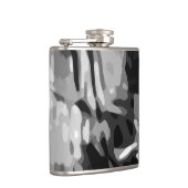 Trendy Black White Grey Abstract Pattern Heupfles (Rechts)