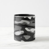 Trendy Black White Grey Abstract Pattern Mok (Midden)