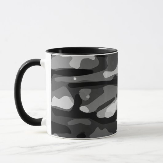 Trendy Black White Grey Abstract Pattern Mok (Links)