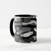 Trendy Black White Grey Abstract Pattern Mok (Voorkant links)