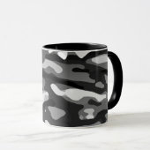 Trendy Black White Grey Abstract Pattern Mok (Voorkant rechts)