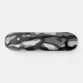 Trendy Black White Grey Abstract Pattern Persoonlijk Skateboard (Horizontaal)