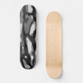 Trendy Black White Grey Abstract Pattern Persoonlijk Skateboard (Voorkant)