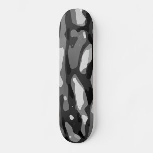 Trendy Black White Grey Abstract Pattern Persoonlijk Skateboard