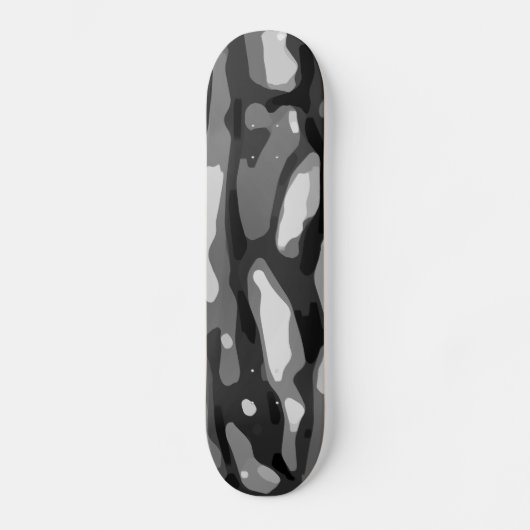 Trendy Black White Grey Abstract Pattern Persoonlijk Skateboard (Voorkant)