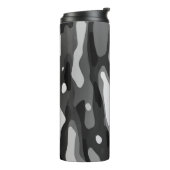 Trendy Black White Grey Abstract Pattern Thermosbeker (Gedraaid links)