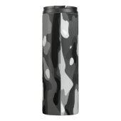 Trendy Black White Grey Abstract Pattern Thermosbeker (Achterkant)
