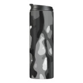 Trendy Black White Grey Abstract Pattern Thermosbeker (Geroteerd rechts)