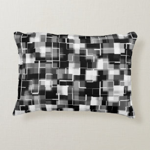 Trendy Black White Grey Abstract Play Accent Kussen