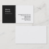 Trendy Black White Grey Manager Visitekaartje (Voorkant / Achterkant)