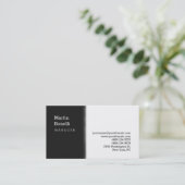 Trendy Black White Grey Manager Visitekaartje (Staand voorkant)