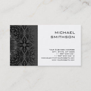 Trendy Black White Grey Pattern Visitekaartje