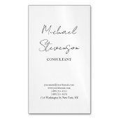 Trendy Black White Handwrite minimalist Magnetisch Visitekaartje (Voorkant Verticaal)