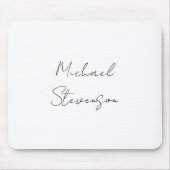 Trendy Black White Handwrite minimalist Muismat (Voorkant)