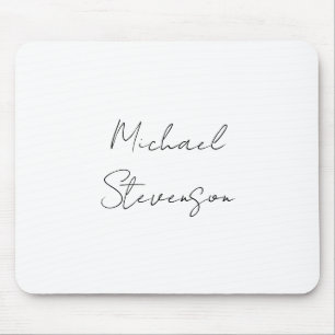 Trendy Black White Handwrite minimalist Muismat