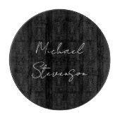 Trendy Black White Handwrite minimalist Snijplank (Voorkant)