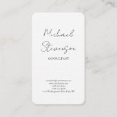 Trendy Black White Handwrite minimalist Visitekaartje (Voorkant)