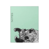 Trendy Black & White Llama Illustration Notitieblok (Linkerzijde)