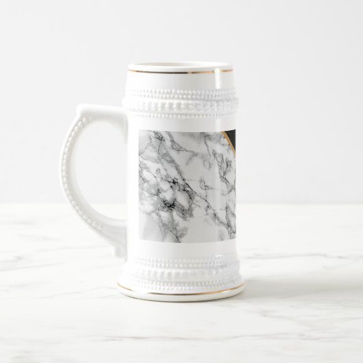 Trendy Black & White Marble Stone - Add Letter/Yea Bierpul (Links)