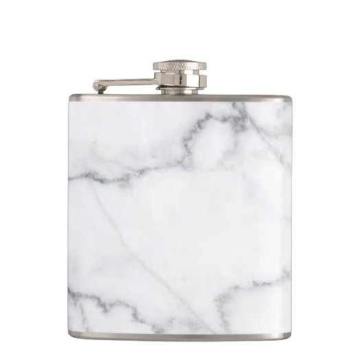 Trendy Black White Marble Stone Heupfles (Voorkant)