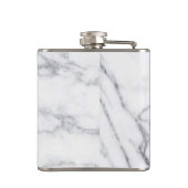 Trendy Black White Marble Stone Heupfles (Achterkant)
