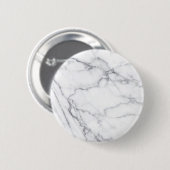 Trendy Black White Marble Stone Ronde Button 5,7 Cm (Voorkant /achterkant)