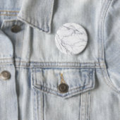Trendy Black White Marble Stone Ronde Button 5,7 Cm (In situ)