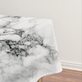 Trendy Black & White Marble Stone - Voeg uw brief Tafelkleed (Voorbeeld)
