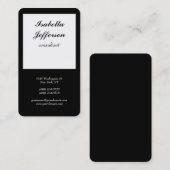 Trendy Black White Modern minimalist Professional Visitekaartje (Voorkant / Achterkant)