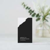 Trendy Black White Modern Visitekaartje (Staand voorkant)