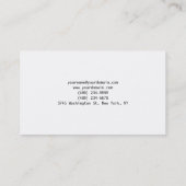 Trendy Black White Monogram Plain Visitekaartje (Achterkant)