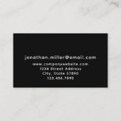 Trendy Black White Monogram Visitekaartje (Achterkant)