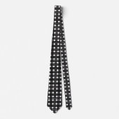 Trendy Black & White op Art Geometric Pattern Stropdas (Voorkant)