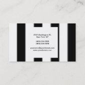 Trendy Black White Pattern Manager Visitekaartje (Achterkant)