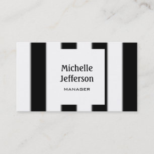 Trendy Black White Pattern Manager Visitekaartje