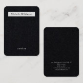 Trendy Black White Plain Creative Minimalist Visitekaartje (Voorkant / Achterkant)