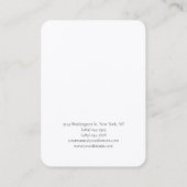 Trendy Black White Plain Creative Minimalist Visitekaartje (Achterkant)