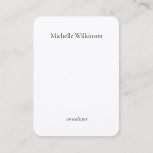 Trendy Black White Plain Creative Minimalist Visitekaartje