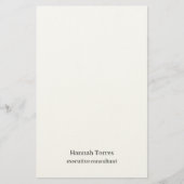 Trendy Black & White Plain Creative Modern Briefpapier (Voorkant)