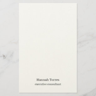 Trendy Black & White Plain Creative Modern Briefpapier