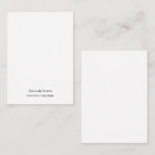 Trendy Black & White Plain Creative Modern Notitiekaartje (Voorkant / Achterkant)