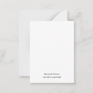 Trendy Black & White Plain Creative Modern Notitiekaartje