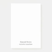 Trendy Black & White Plain Creative Modern Post-it® Notes (Voorkant)