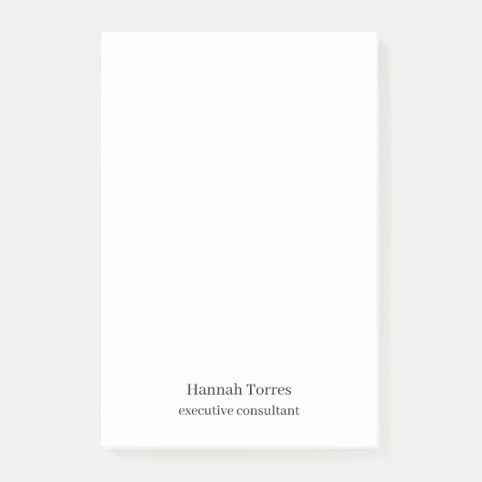 Trendy Black & White Plain Creative Modern Post-it® Notes (Voorkant)