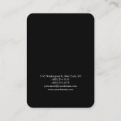 Trendy Black & White Plain Creative Modern Silk Visitekaartje (Achterkant)