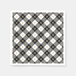 Trendy Black White Play Servet