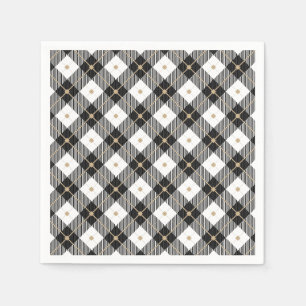 Trendy Black White Play Servet