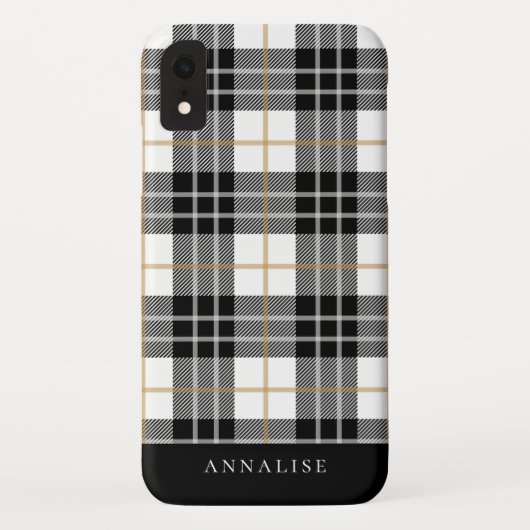 Trendy Black/White Plays Pattern Case-Mate iPhone Case (Achterkant)