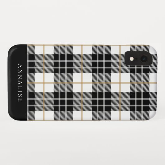 Trendy Black/White Plays Pattern Case-Mate iPhone Case (Achterkant (horizontaal))